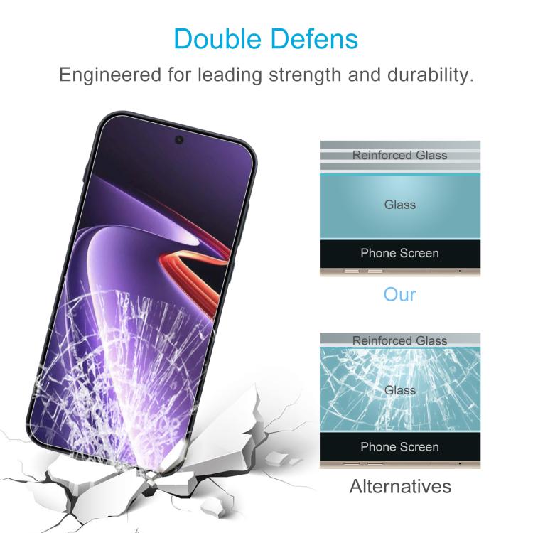 For OnePlus Ace 6 Ultra 10pcs 0.18mm High Aluminum Tempered Glass Film, Support Fingerprint Unlocking