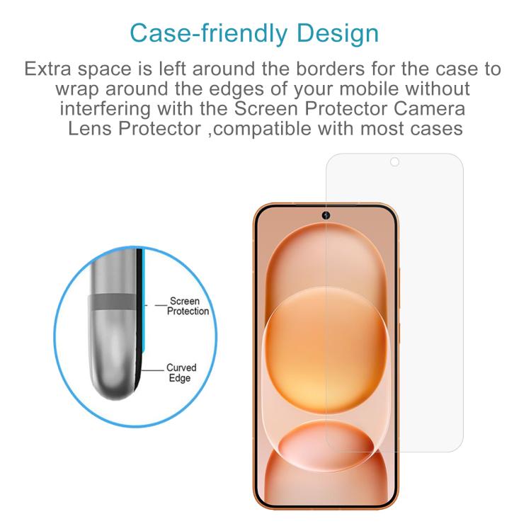 For Honor Magic8 Pro Air 10pcs 0.18mm High Aluminum Tempered Glass Film, Support Fingerprint Unlocking