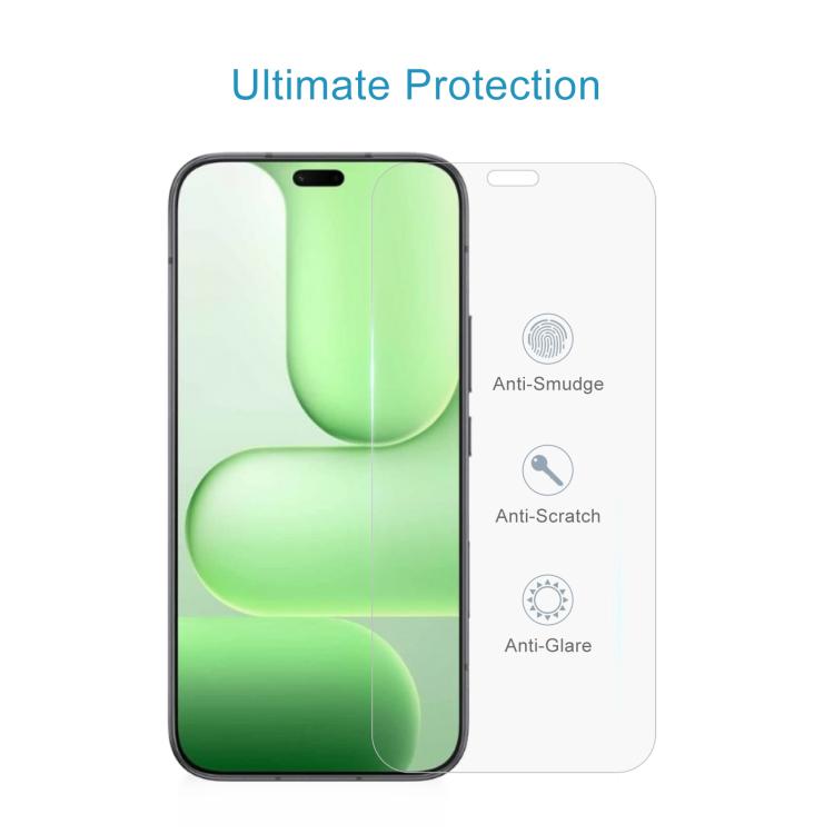 For Honor 600e 10pcs 0.18mm High Aluminum Tempered Glass Film, Support Fingerprint Unlocking