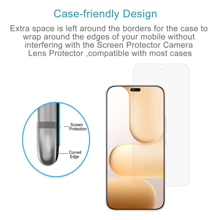 For Honor Play11 Plus 5G 10pcs 0.18mm High Aluminum Tempered Glass Film, Support Fingerprint Unlocking