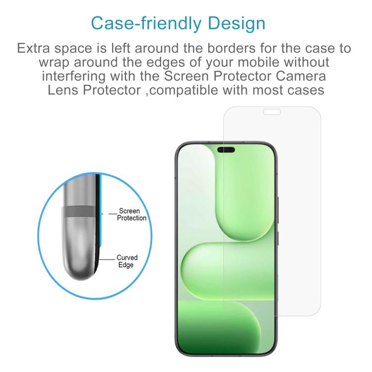 For Honor 600e 50pcs 0.18mm High Aluminum Tempered Glass Film, Support Fingerprint Unlocking