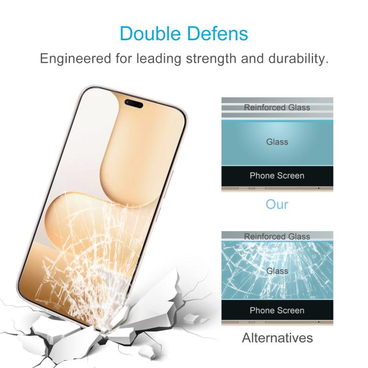 For Honor Play11 Plus 5G 50pcs 0.18mm High Aluminum Tempered Glass Film, Support Fingerprint Unlocking