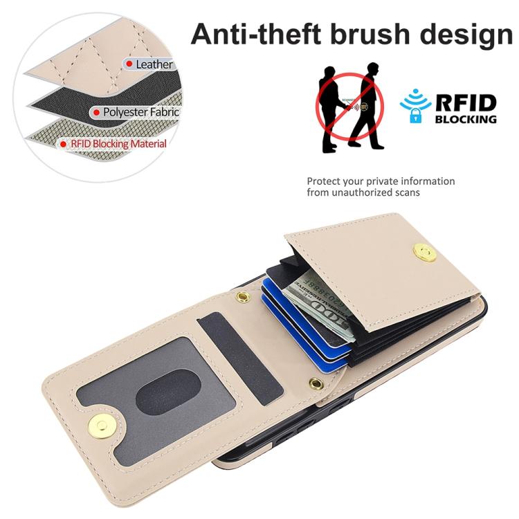 For Samsung Galaxy S25 Edge 5G YM015 Crossbody Rhombic Card Bag RFID Phone Case