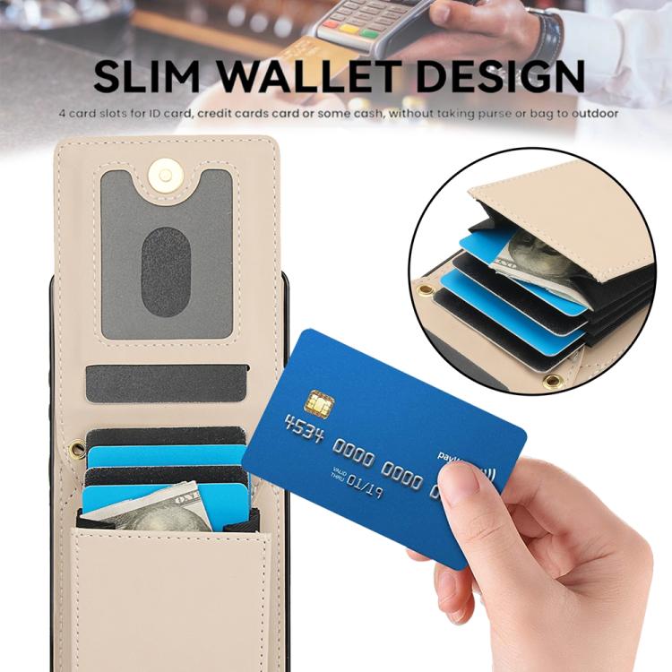 For Samsung Galaxy S25 Edge 5G YM015 Crossbody Rhombic Card Bag RFID Phone Case