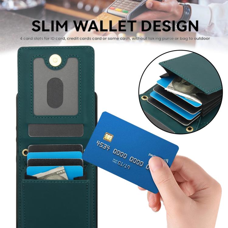 For Samsung Galaxy S25 Edge 5G YM015 Crossbody Rhombic Card Bag RFID Phone Case