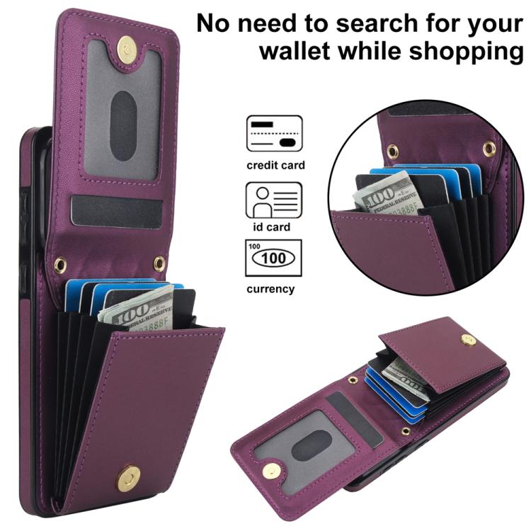 For Samsung Galaxy S25 Edge 5G YM015 Crossbody Rhombic Card Bag RFID Phone Case