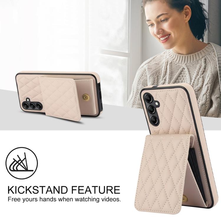 For Samsung Galaxy A16 4G / 5G YM015 Crossbody Rhombic Card Bag RFID Phone Case