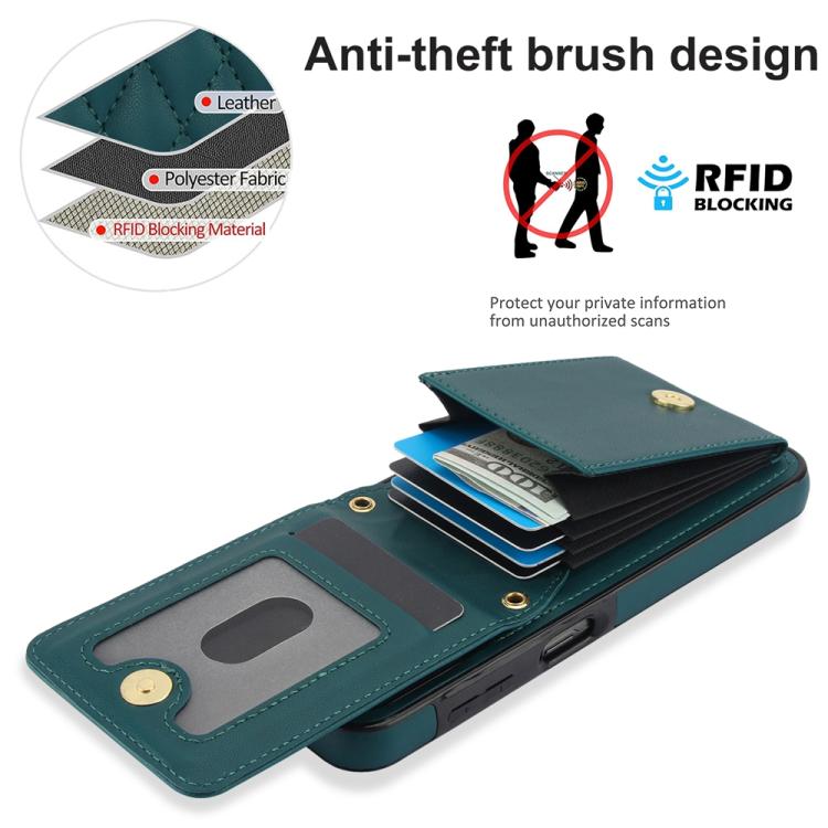 For Samsung Galaxy A16 4G / 5G YM015 Crossbody Rhombic Card Bag RFID Phone Case