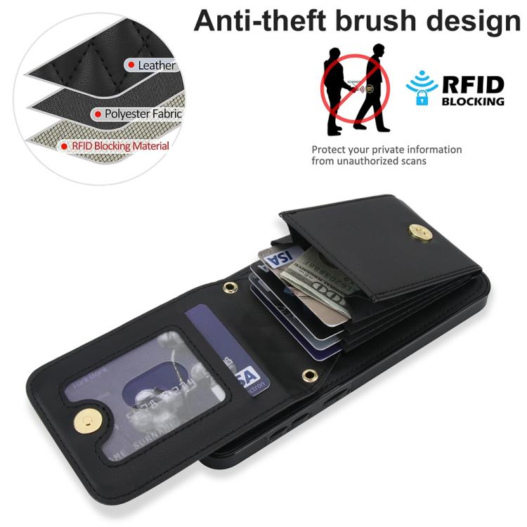 For Samsung Galaxy A56 5G YM015 Crossbody Rhombic Card Bag RFID Phone Case