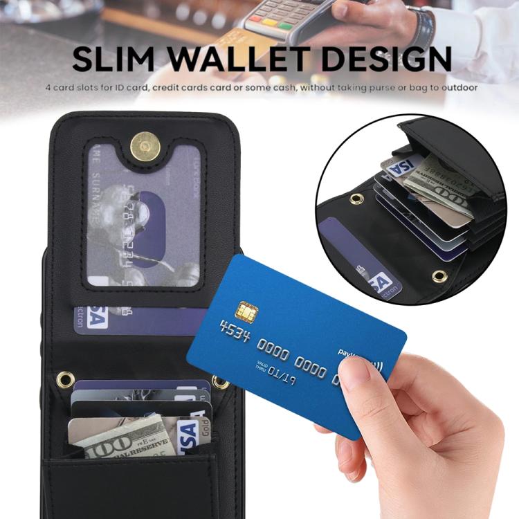 For Samsung Galaxy A56 5G YM015 Crossbody Rhombic Card Bag RFID Phone Case