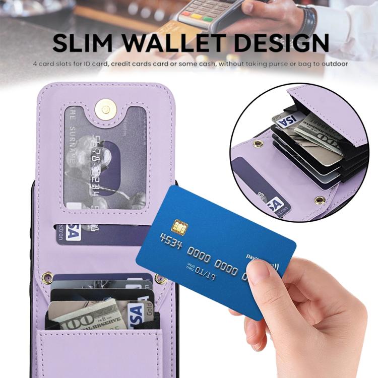For Samsung Galaxy A56 5G YM015 Crossbody Rhombic Card Bag RFID Phone Case