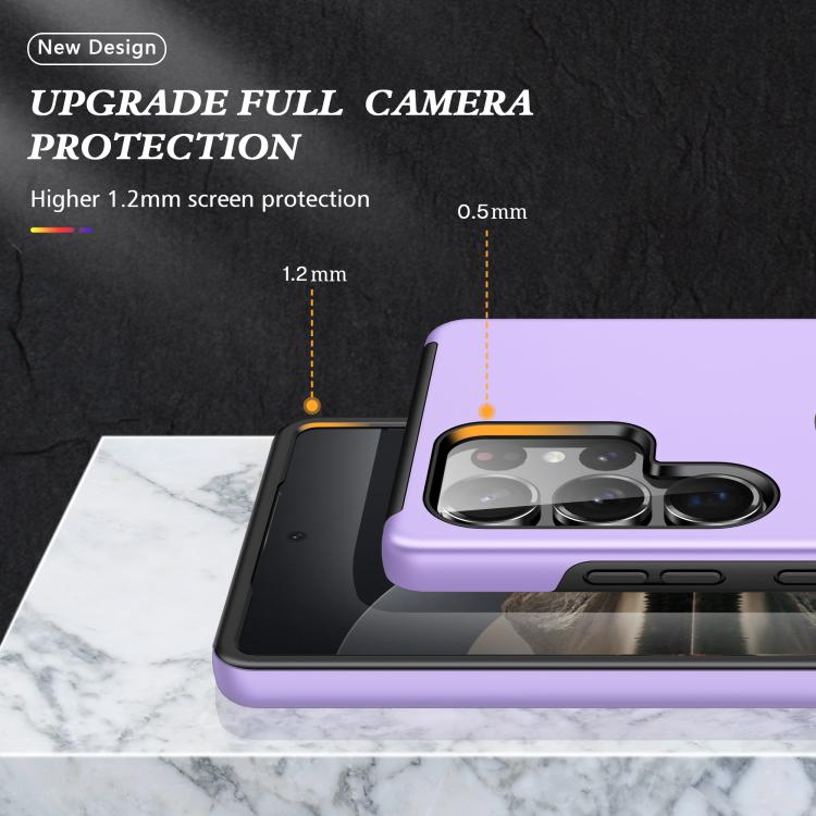 For Samsung Galaxy S25 Ultra 5G PC + TPU Shockproof Magnetic Phone Case with Invisible Ring Holder