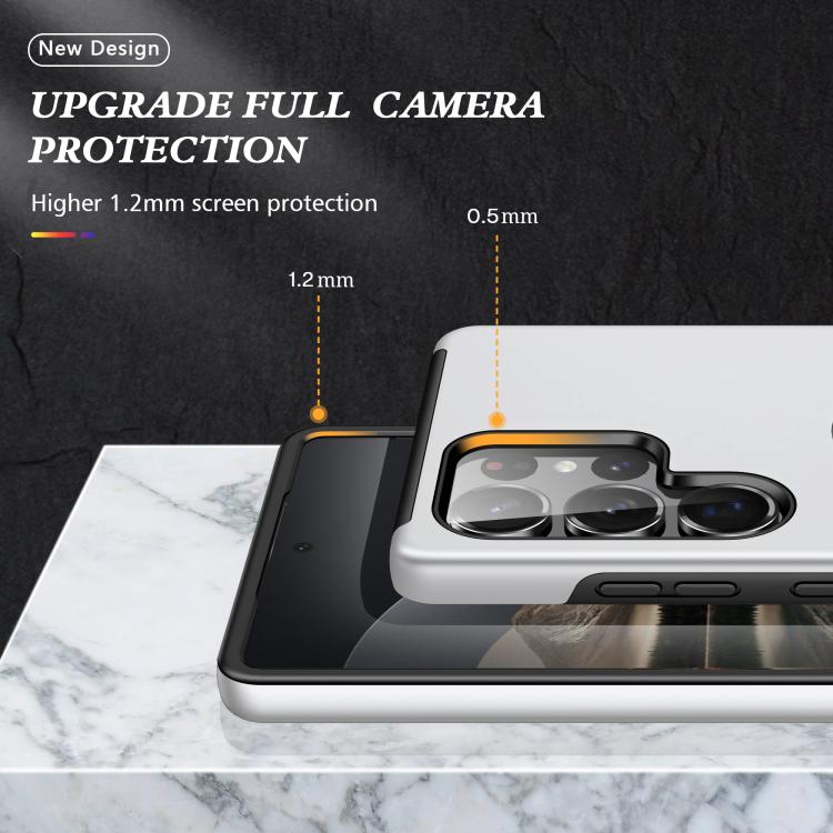 For Samsung Galaxy S25 Ultra 5G PC + TPU Shockproof Magnetic Phone Case with Invisible Ring Holder