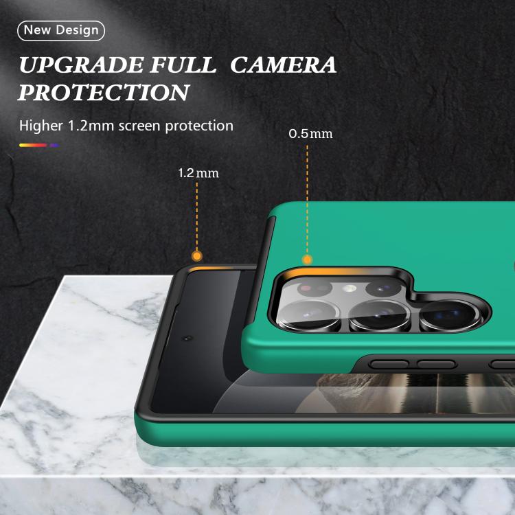 For Samsung Galaxy S25 Ultra 5G PC + TPU Shockproof Magnetic Phone Case with Invisible Ring Holder
