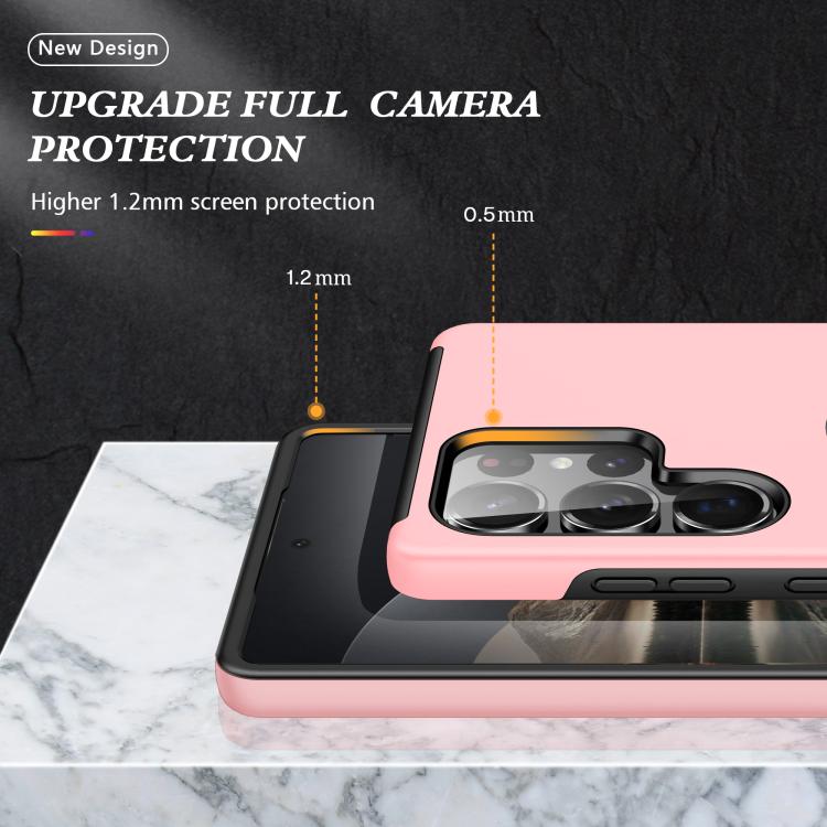 For Samsung Galaxy S25 Ultra 5G PC + TPU Shockproof Magnetic Phone Case with Invisible Ring Holder