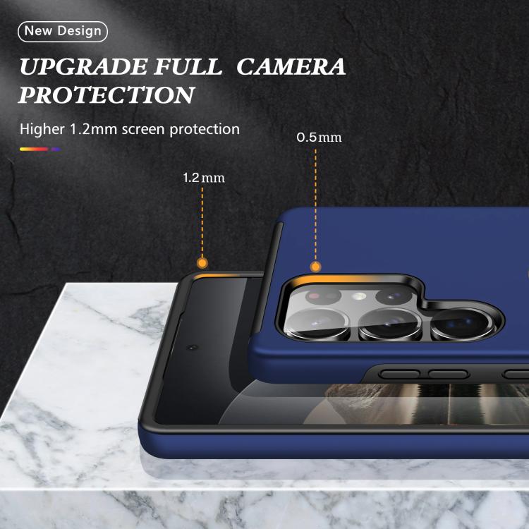 For Samsung Galaxy S25 Ultra 5G PC + TPU Shockproof Magnetic Phone Case with Invisible Ring Holder