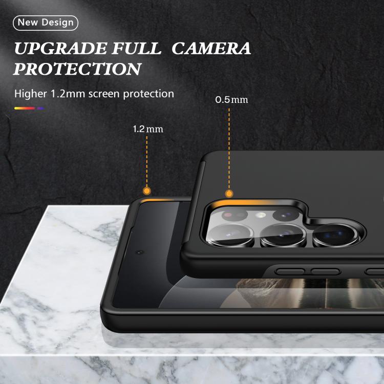 For Samsung Galaxy S25 Ultra 5G PC + TPU Shockproof Magnetic Phone Case with Invisible Ring Holder