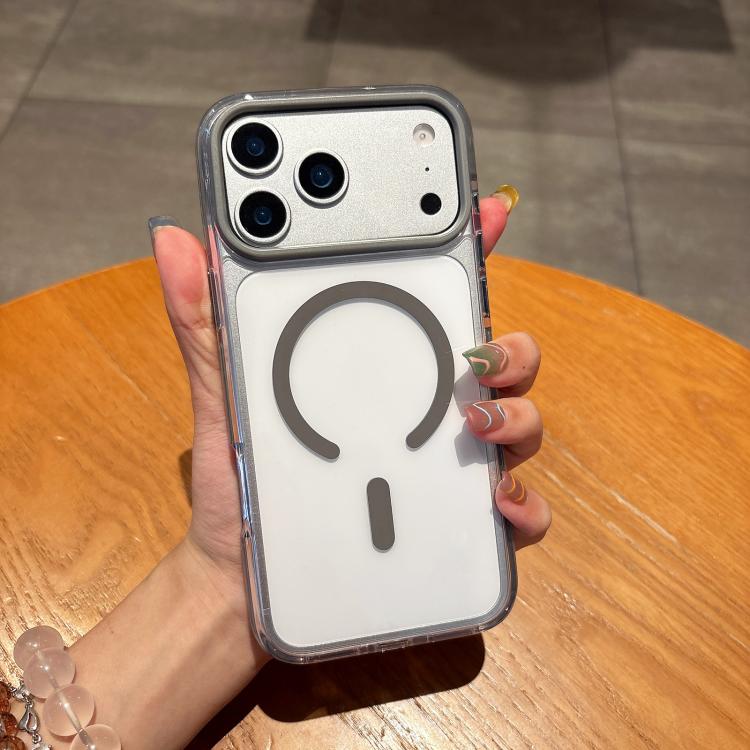 For iPhone 17 Pro Max Dual-Color MagSafe Magnetic PC Hybrid TPU Phone Case