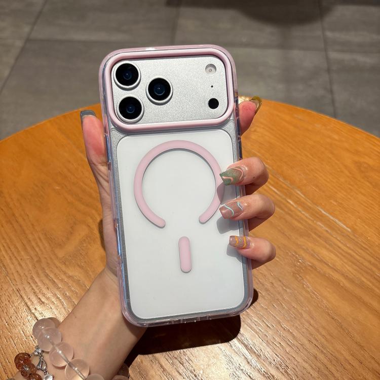 For iPhone 17 Pro Max Dual-Color MagSafe Magnetic PC Hybrid TPU Phone Case