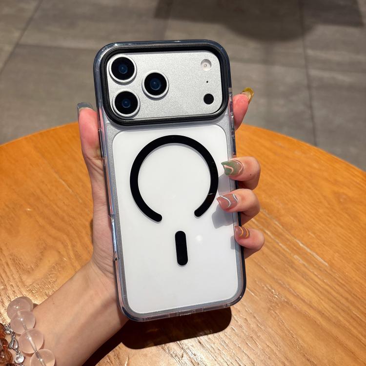 For iPhone 17 Pro Dual-Color MagSafe Magnetic PC Hybrid TPU Phone Case