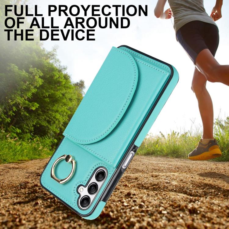 For Samsung Galaxy A16 4G / 5G Ring Holder Card Bag Skin Feel Phone Case