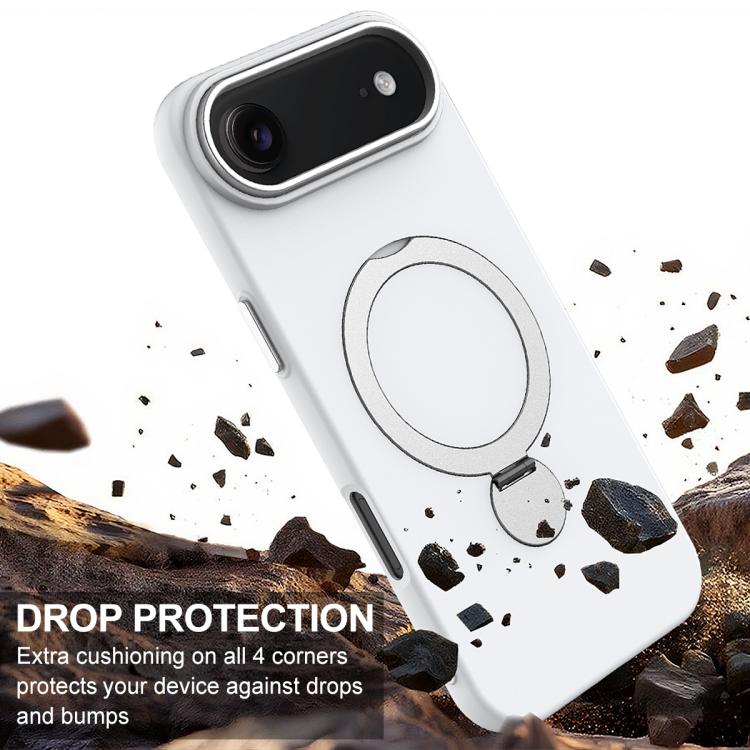 For iPhone Air Gen1.5 Pivot Ring Holder TPU Hybrid PC Phone Case