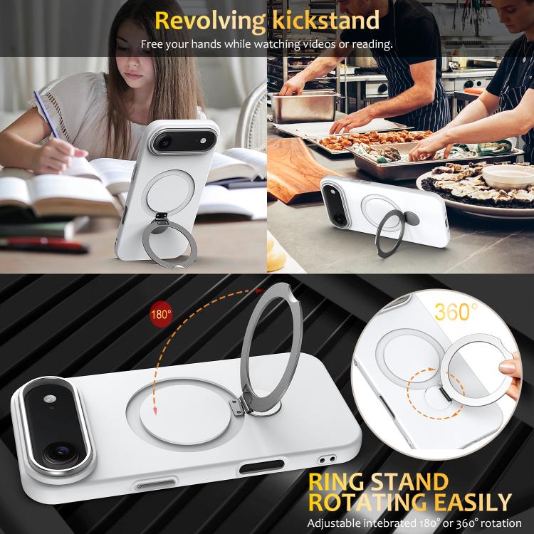 For iPhone Air Gen1.5 Pivot Ring Holder TPU Hybrid PC Phone Case