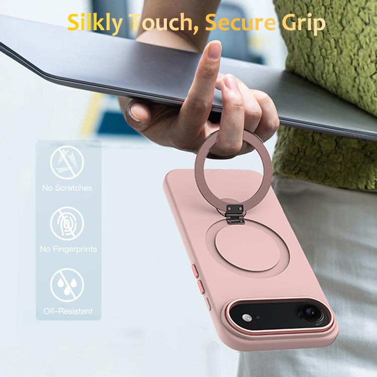 For iPhone Air Gen1.5 Pivot Ring Holder TPU Hybrid PC Phone Case