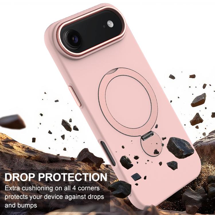 For iPhone Air Gen1.5 Pivot Ring Holder TPU Hybrid PC Phone Case