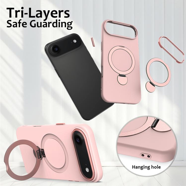 For iPhone Air Gen1.5 Pivot Ring Holder TPU Hybrid PC Phone Case