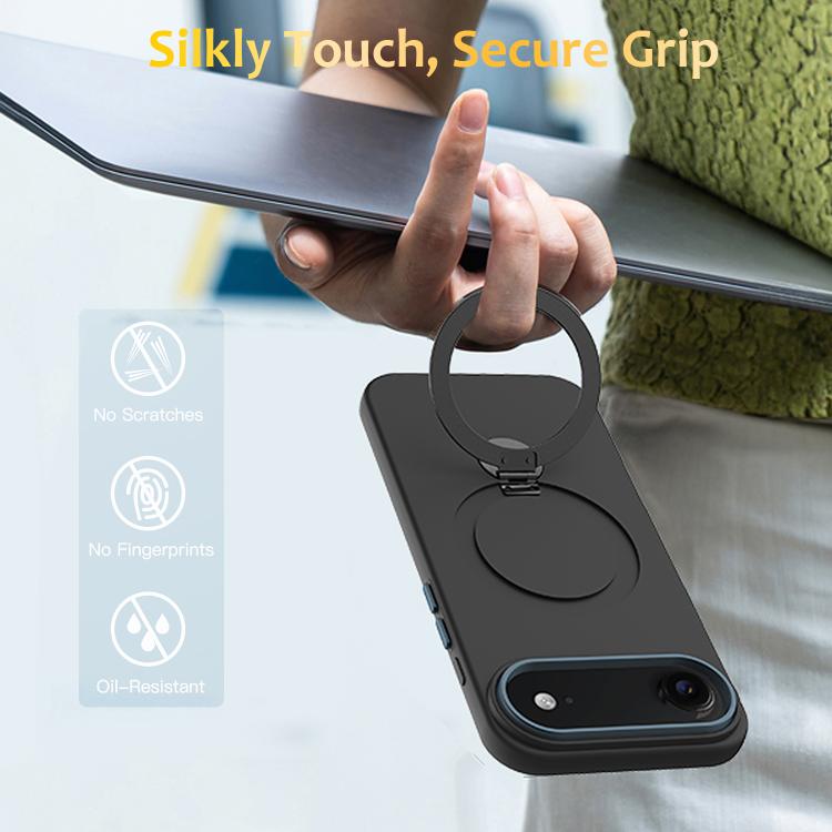 For iPhone Air Gen1.5 Pivot Ring Holder TPU Hybrid PC Phone Case