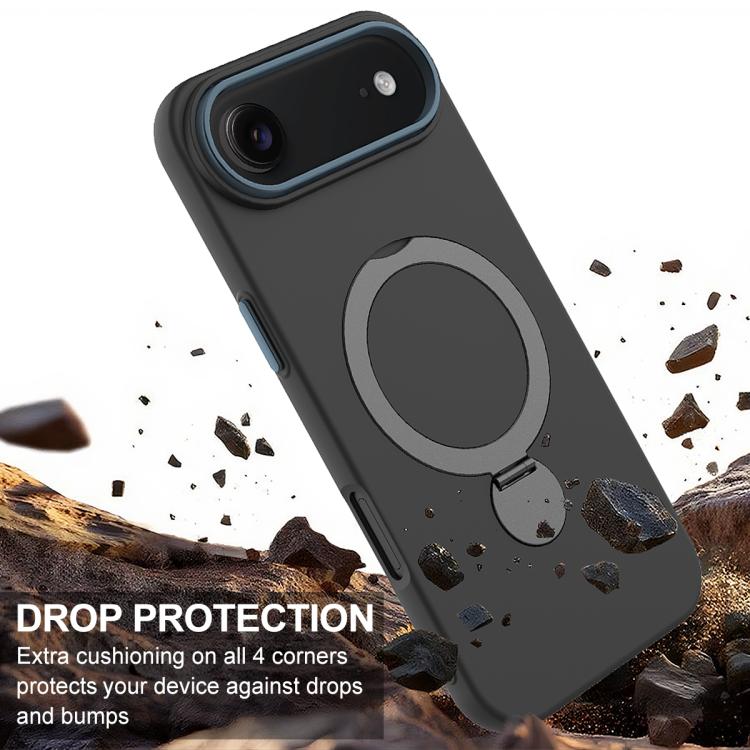 For iPhone Air Gen1.5 Pivot Ring Holder TPU Hybrid PC Phone Case