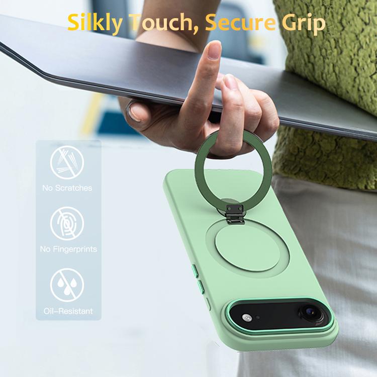 For iPhone Air Gen1.5 Pivot Ring Holder TPU Hybrid PC Phone Case