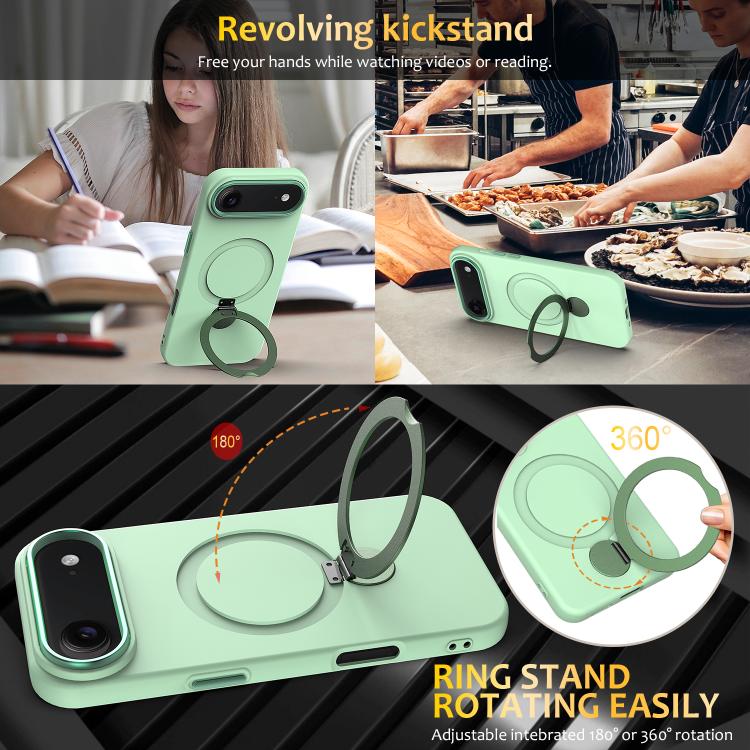 For iPhone Air Gen1.5 Pivot Ring Holder TPU Hybrid PC Phone Case
