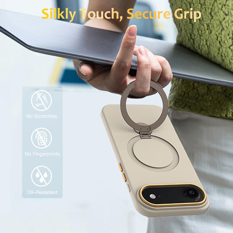 For iPhone Air Gen1.5 Pivot Ring Holder TPU Hybrid PC Phone Case
