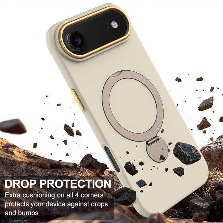 For iPhone Air Gen1.5 Pivot Ring Holder TPU Hybrid PC Phone Case