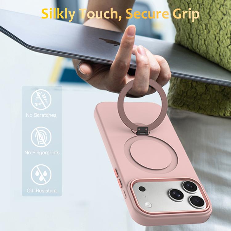 For iPhone 17 Pro Gen1.5 Pivot Ring Holder TPU Hybrid PC Phone Case