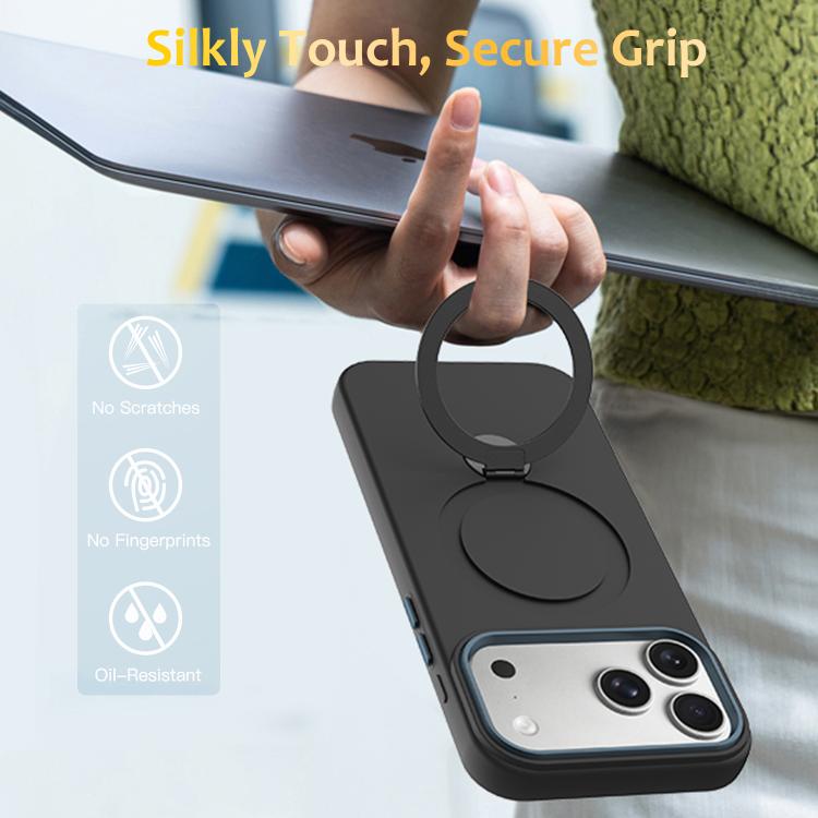 For iPhone 17 Pro Gen1.5 Pivot Ring Holder TPU Hybrid PC Phone Case