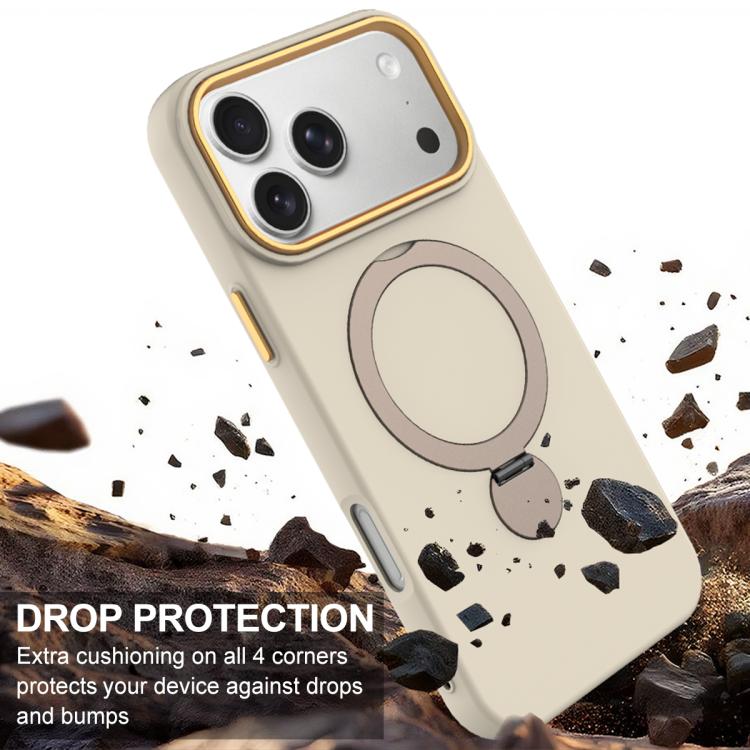 For iPhone 17 Pro Gen1.5 Pivot Ring Holder TPU Hybrid PC Phone Case