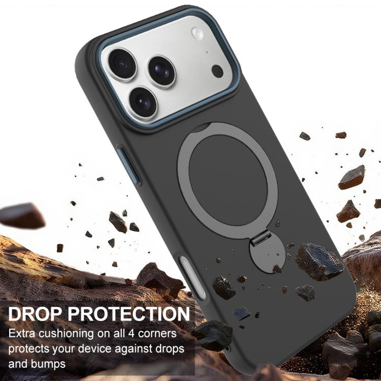 For iPhone 17 Pro Max Gen1.5 Pivot Ring Holder TPU Hybrid PC Phone Case