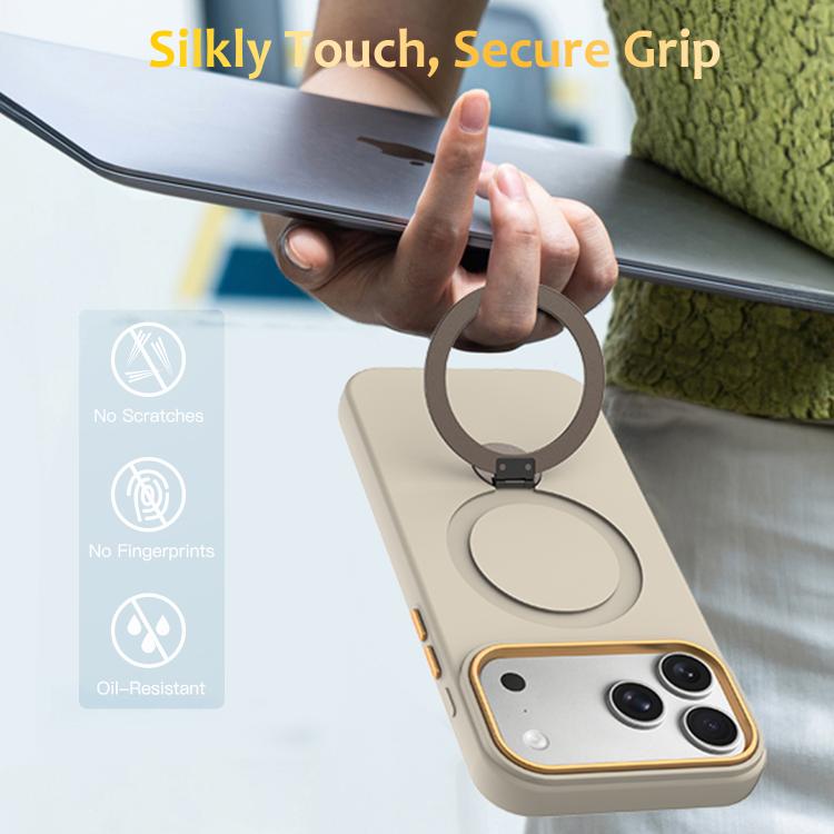 For iPhone 17 Pro Max Gen1.5 Pivot Ring Holder TPU Hybrid PC Phone Case