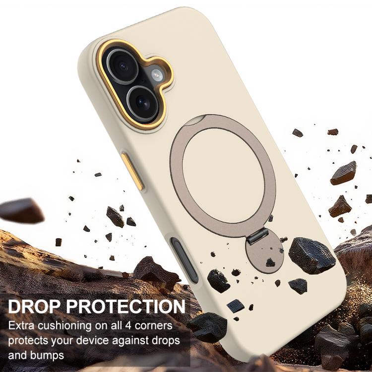 For iPhone 17 Gen1.5 Pivot Ring Holder TPU Hybrid PC Phone Case