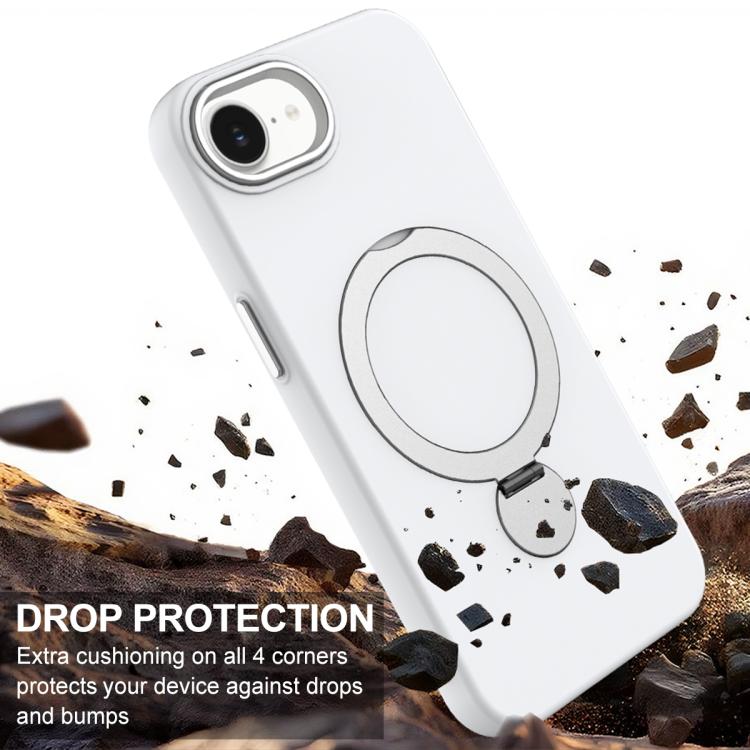 For iPhone 17e / 16e Gen1.5 Pivot Ring Holder TPU Hybrid PC Phone Case