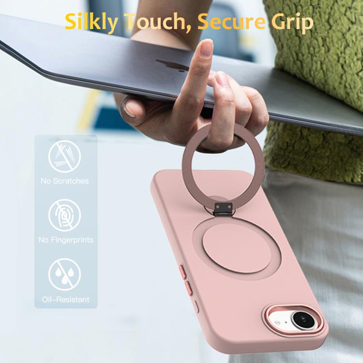 For iPhone 17e / 16e Gen1.5 Pivot Ring Holder TPU Hybrid PC Phone Case