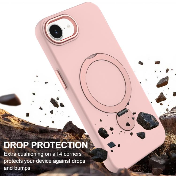 For iPhone 17e / 16e Gen1.5 Pivot Ring Holder TPU Hybrid PC Phone Case