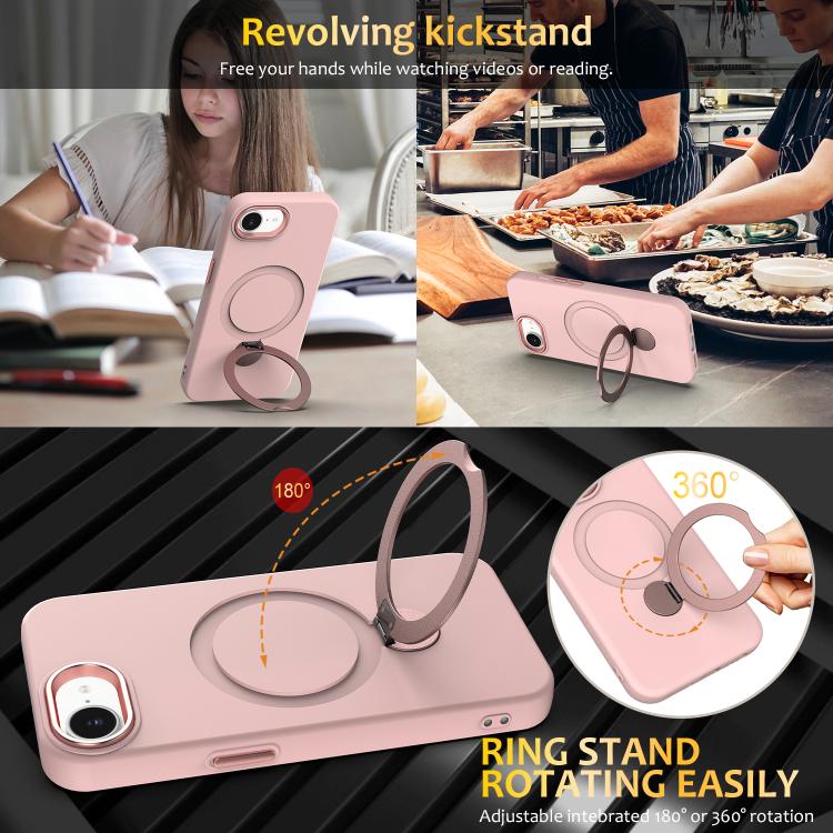 For iPhone 17e / 16e Gen1.5 Pivot Ring Holder TPU Hybrid PC Phone Case