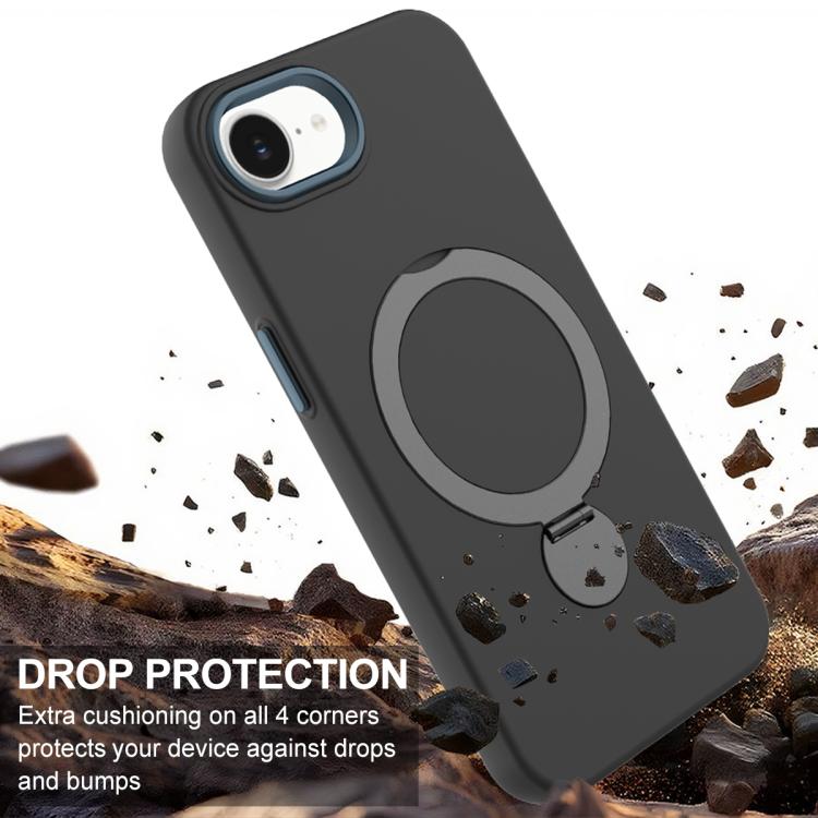 For iPhone 17e / 16e Gen1.5 Pivot Ring Holder TPU Hybrid PC Phone Case