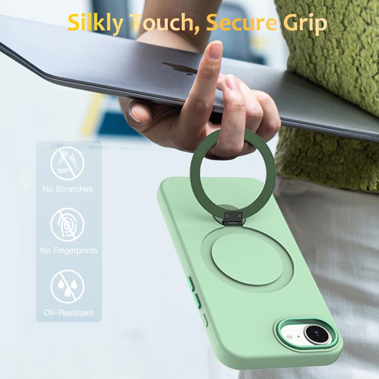 For iPhone 17e / 16e Gen1.5 Pivot Ring Holder TPU Hybrid PC Phone Case