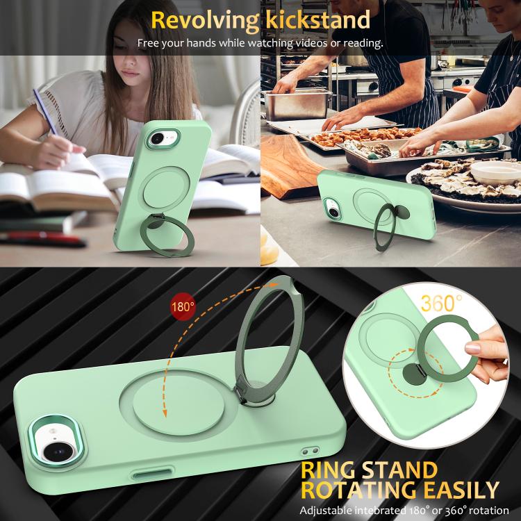 For iPhone 17e / 16e Gen1.5 Pivot Ring Holder TPU Hybrid PC Phone Case