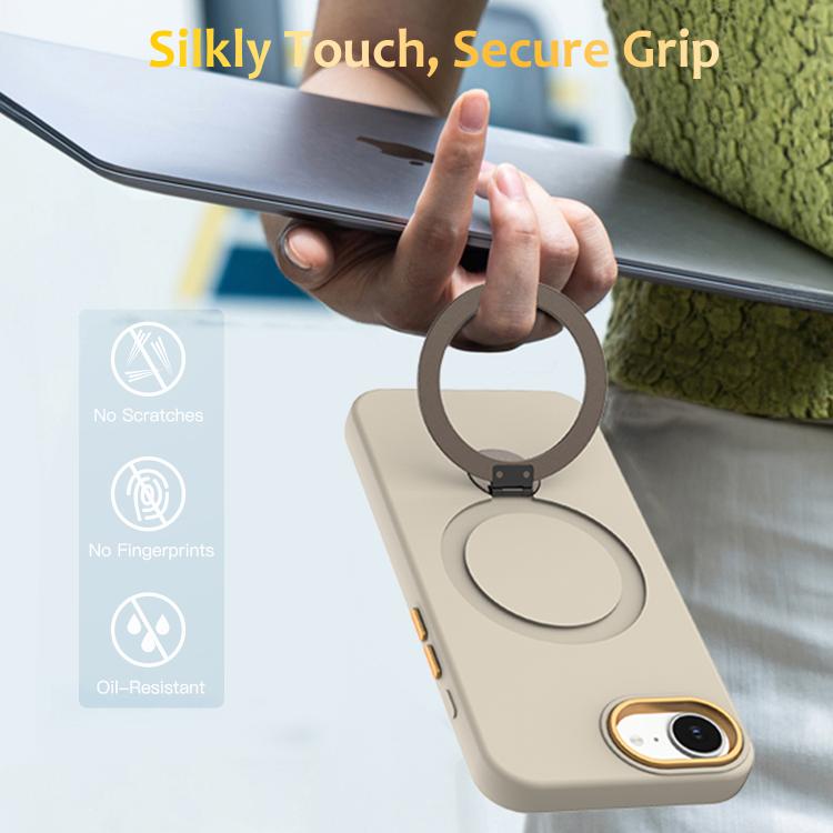 For iPhone 17e / 16e Gen1.5 Pivot Ring Holder TPU Hybrid PC Phone Case